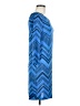 Allison Brittney Chevron-herringbone Blue Casual Dress Size M - photo 4