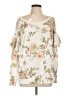 Chaser Floral Ivory 3/4 Sleeve T-Shirt Size L - photo 1