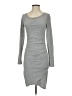 Tildon Solid Gray Casual Dress Size S - photo 1