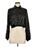 Assorted Brands Polka Dots Black Long Sleeve Blouse Size M - photo 1