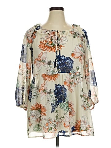 Suzanne Betro 3/4 Sleeve Blouse (view 1)