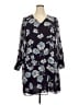 CAbi 100% Polyester Print Blue Casual Dress Size XXL - photo 1