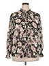 Torrid 100% Polyester Floral Black Long Sleeve Blouse Size (1) - photo 1