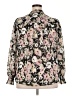 Torrid 100% Polyester Floral Black Long Sleeve Blouse Size (1) - photo 2