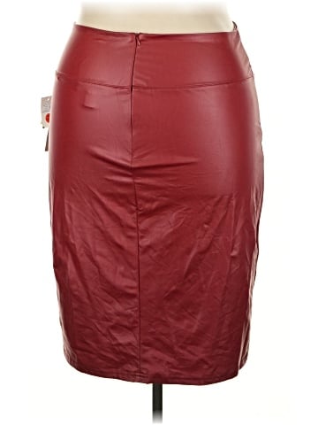 Eye Candy Faux Leather Skirt (view 2)