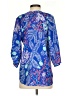 Yumi Kim 100% Polyester Print Blue 3/4 Sleeve Blouse Size S - photo 2