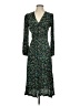 Jigsaw 100% Viscose Print Green Casual Dress Size 4 - photo 1