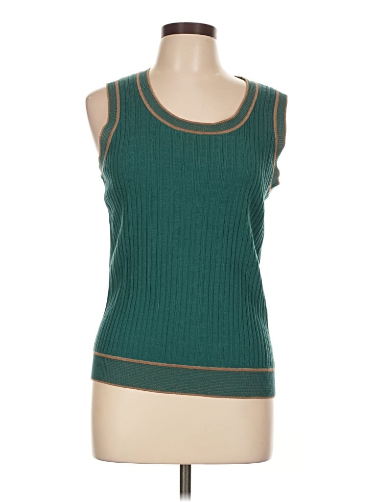Pre-owned Liz Claiborne Sleeveless T-shirt In Green