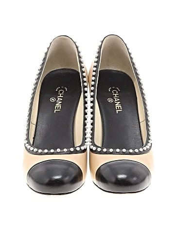 Chanel Leather Pearl-studded Heels (view 2)