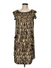 mark. 100% Polyester Print Brown Casual Dress Size M - photo 1