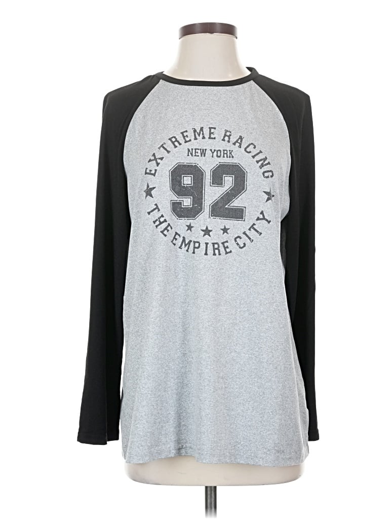 Pre-owned Shein 3/4 Sleeve T-shirt In Silver