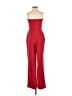 Crystal Doll Solid Red Jumpsuit Size 9 - photo 2