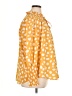 Ann Taylor 100% Polyester Polka Dots Yellow Long Sleeve Blouse Size XL - photo 4