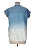 Nine West Blue Short Sleeve Blouse Size M - photo 2