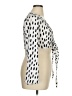 Assorted Brands 100% Rayon Silver White 3/4 Sleeve Blouse Size M (estimated) - photo 4