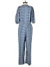 Universal Thread 100% Cotton Argyle Blue Jumpsuit Size XS - photo 2