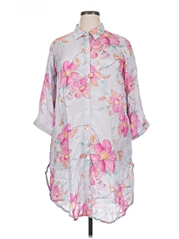 Utsa 3/4 Sleeve Button-Down Shirt (view 1)