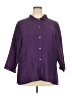 Unbranded Purple 3/4 Sleeve Button-Down Shirt Size XXL (estimated) - photo 1