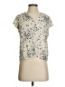 Gap 100% Rayon Stars Silver Short Sleeve Blouse Size XS - photo 1