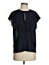 J.Crew 100% Polyester Black Short Sleeve Blouse Size 2 - photo 1