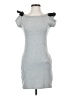 Mystree Solid Gray Casual Dress Size S - photo 1