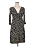 Karin Stevens Print Black Casual Dress Size 14 - photo 1