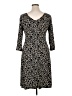 Karin Stevens Print Black Casual Dress Size 14 - photo 2