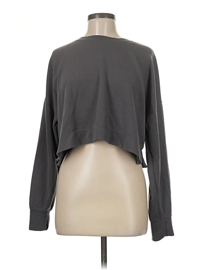 Pre-owned Better / Together Long Sleeve Top Gray Crew Neck Tops