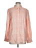 Style&Co Print Orange Long Sleeve Button-Down Shirt Size L - photo 1
