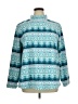 Croft & Barrow 100% Polyester Print Teal Pullover Sweater Size XL - photo 1