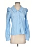 Shein 100% Polyester Blue Long Sleeve Blouse Size 2 - photo 1