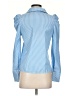 Shein 100% Polyester Blue Long Sleeve Blouse Size 2 - photo 2