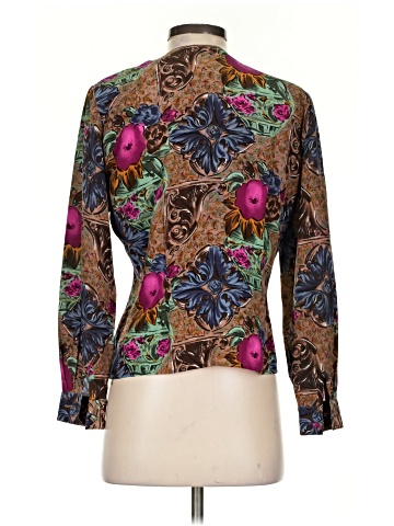Tess Long Sleeve Silk Top (view 2)