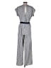 Monteau Stripes Silver Jumpsuit Size M - photo 2