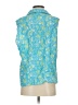 DressBarn Blue Sleeveless Button-Down Shirt Size S (estimated) - photo 2