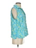 DressBarn Blue Sleeveless Button-Down Shirt Size S (estimated) - photo 4