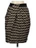 Fei 100% Rayon Chevron-herringbone Black Casual Skirt Size 0 - photo 1