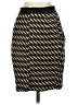 Fei 100% Rayon Chevron-herringbone Black Casual Skirt Size 0 - photo 2