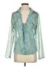 Assorted Brands Teal Blue Long Sleeve Blouse Size 4 (estimated) - photo 1