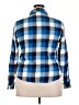 Riders by Lee 100% Cotton Plaid Blue Long Sleeve Button-Down Shirt Size XL - photo 2