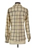 Adrienne Vittadini Tweed Tan Long Sleeve Blouse Size S - photo 2