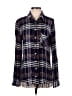 Angie Plaid Blue Long Sleeve Button-Down Shirt Size S - photo 1