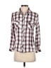 Rails 100% Rayon Plaid Silver 3/4 Sleeve Button-Down Shirt Size S - photo 1