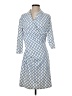 J. McLaughlin Print Blue Casual Dress Size S - photo 1