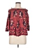 Rewind 100% Rayon Burgundy 3/4 Sleeve Blouse Size M - photo 1