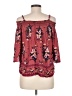 Rewind 100% Rayon Burgundy 3/4 Sleeve Blouse Size M - photo 2