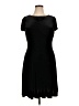 Chaps Solid Black Cocktail Dress Size XL - photo 1