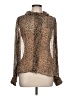 J.Crew 100% Cupro Animal Print Brown Long Sleeve Blouse Size 10 - photo 1