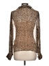 J.Crew 100% Cupro Animal Print Brown Long Sleeve Blouse Size 10 - photo 2