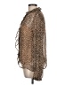 J.Crew 100% Cupro Animal Print Brown Long Sleeve Blouse Size 10 - photo 5